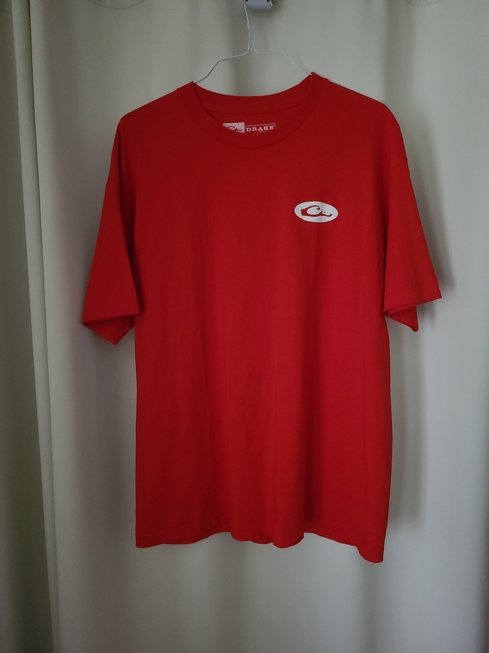 Drake Waterfowl Red Short Sleeve Tee with White Logo XL - Picture 3 of 9